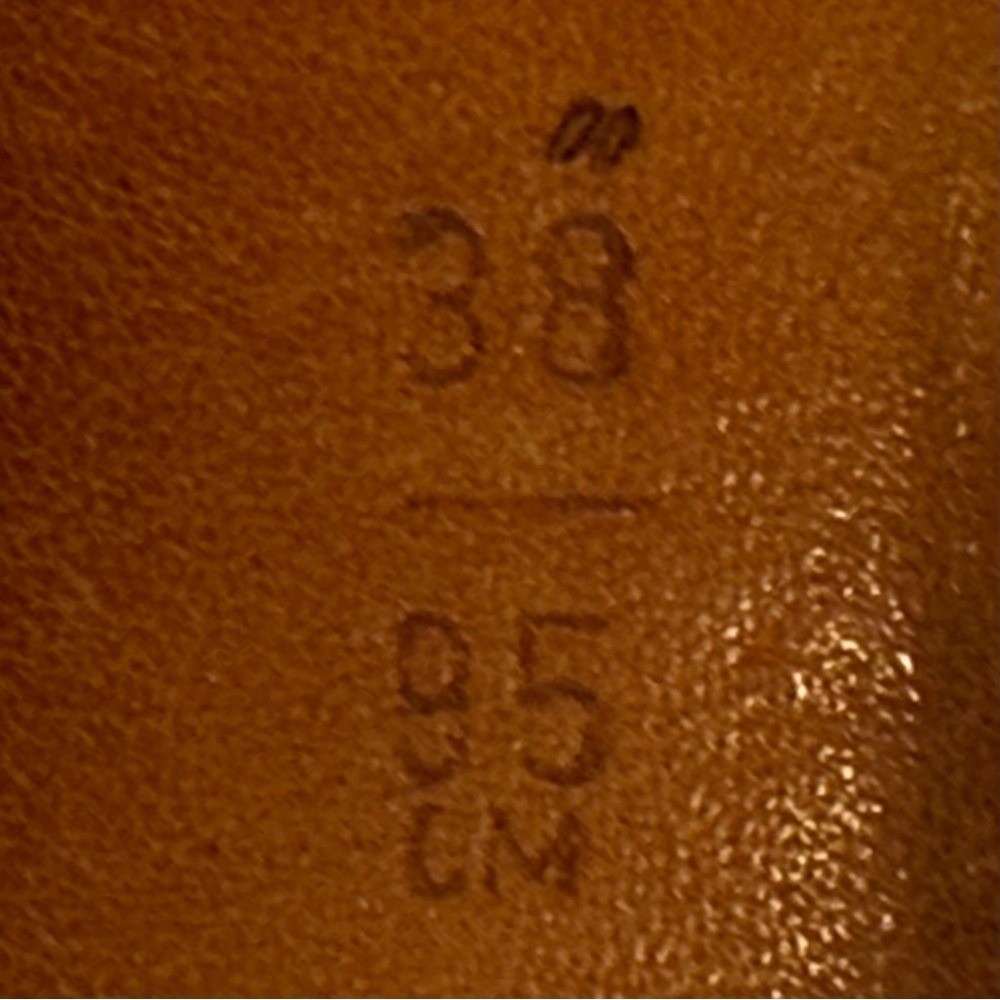 Coach Cowhide Leather Solid Brass Square Buckle Dark Brown Belt #7602 Sz 38 EUC - Picture 8 of 13